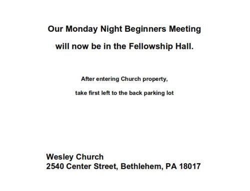 Bethlehem Group Beginners Mtg (Room Change)